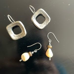 Silpada pearl & silver earring bundle